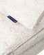 Light Beige/Pink Flower Print Cotton Sateen Duvet Cover, Lexington