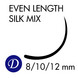 EVEN Length Silk Mix - 10-12-14mm - D-curl - 0,20mm