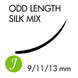Ripsikuidut - Mixed Silk - 9-11-13mm - J-kaari - 0,18mm
