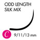 Ripsikuidut - Mixed Silk - 9-11-13mm - C-kaari - 0,15mm