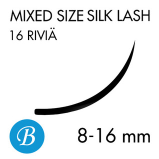 Mixed Size Silk Lash - 8-16mm - B-curl - 0,15mm