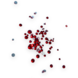 Kristallit Punainen - 5 eri kokoa - 100kpl