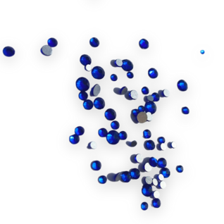 Kristallit Sininen Safiiri - 5 eri kokoa - 100kpl