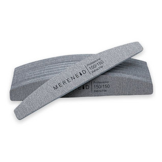 Nail File - Zebra Half Moon - 150grit - 10pcs
