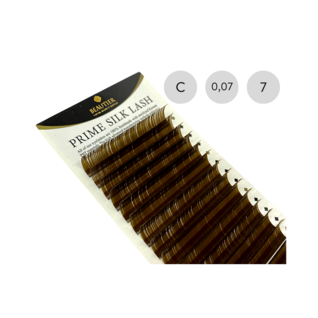 Prime Silk Lash - C-curl - 0,07mm - brown - 7mm