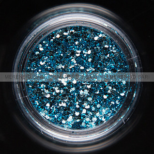 Glitter - Hexi-mixed sizes - Sky Blue - 3g