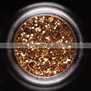 Glitter - Hexi-mixed sizes - Light Bronze - 3g