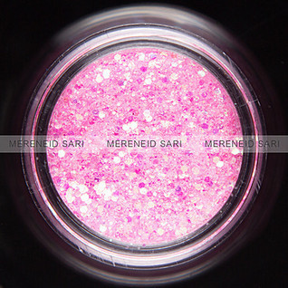 Glitter - Hexi-mixed sizes - Rainbow Pink - 3g