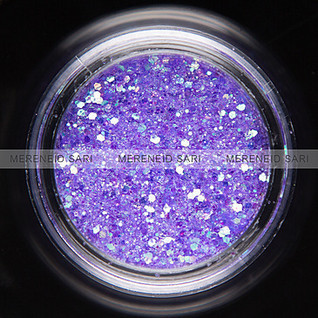 Glitter - Hexi-mixed sizes - Rainbow Purple - 3g