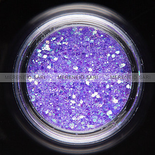 Glitteri - Hexi-mixed sizes - Rainbow Purple - 3g