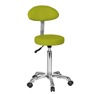 Round-shaped stool with oval backrest FAST+