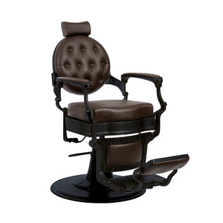 Barber chair BUZZ BLACK brown
