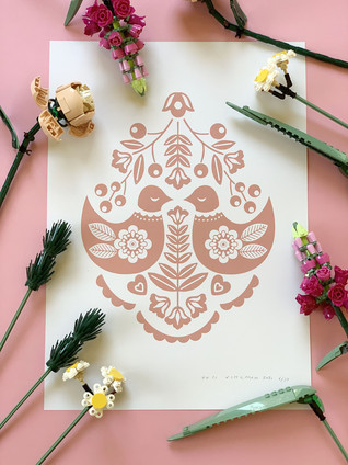 Mistletoe roosa A3