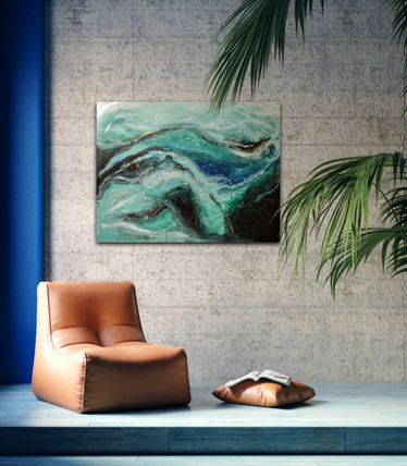 Abstrakti maalaus 'The beauty of the sea' 116*89cm