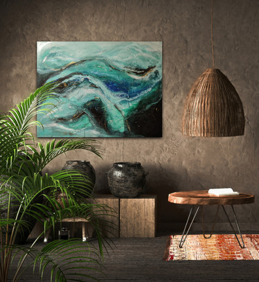 Abstrakti maalaus 'The beauty of the sea' 116*89cm