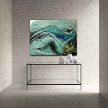Abstrakti maalaus 'The beauty of the sea' 116*89cm