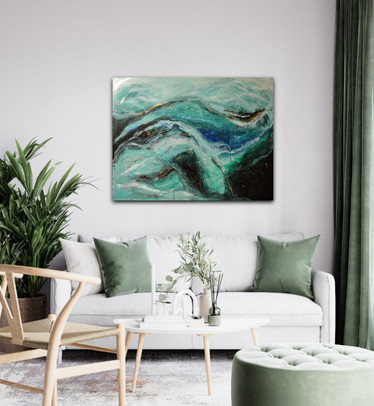 Abstrakti maalaus 'The beauty of the sea' 116*89cm