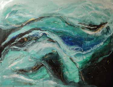 Abstrakti maalaus 'The beauty of the sea' 116*89cm