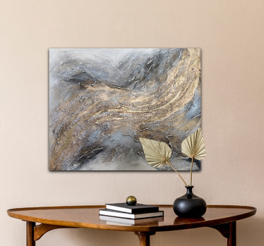 Abstrakti maalaus 'the mystery of the soul' 73*60cm