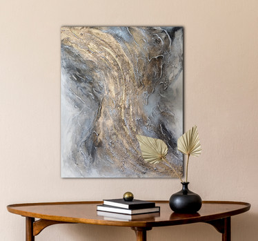 Abstrakti maalaus 'the mystery of the soul' 73*60cm