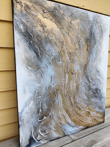 Abstrakti maalaus 'the mystery of the soul' 73*60cm