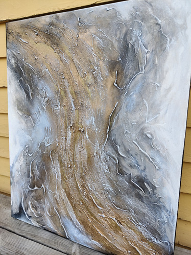 Abstrakti maalaus 'the mystery of the soul' 73*60cm