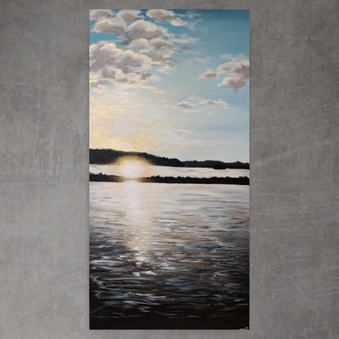 Akryyli maalaus 'Feeling of a summer evening' 40*80cm