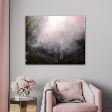 Abstrakti maalaus 'Hidden dreams' 100*81cm