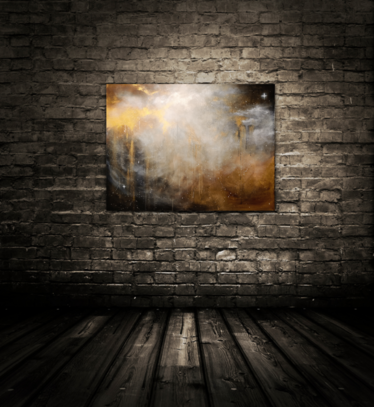 Abstrakti maalaus 'follow your star' 116*89cm