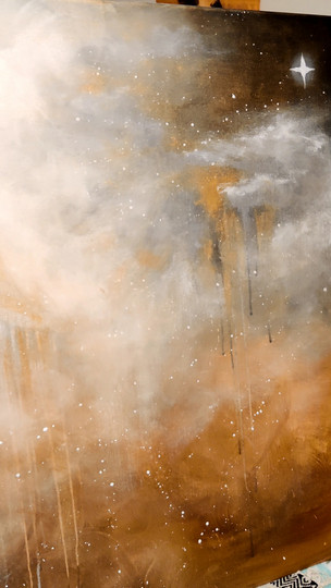 Abstrakti maalaus 'follow your star' 116*89cm
