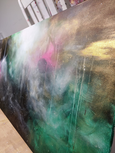 Abstrakti maalaus 'the power of light' 135*75cm