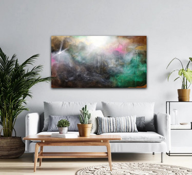 Abstrakti maalaus 'the power of light' 135*75cm