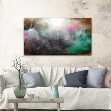 Abstrakti maalaus 'the power of light' 135*75cm