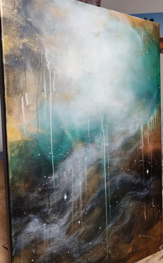 Abstrakti maalaus 'a secret wish' 60*90cm