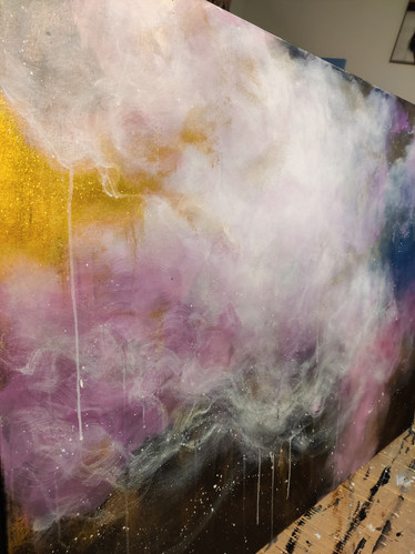 Abstrakti maalaus 'anna unelmien johdattaa' 116*89cm