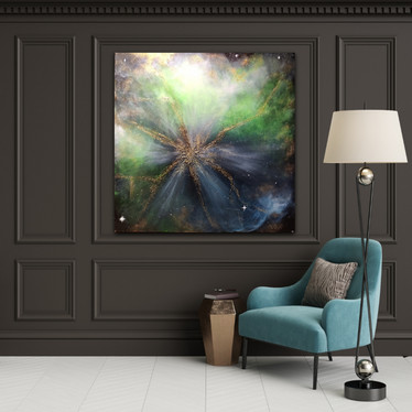 Abstrakti maalaus 'explosive love' 100*100cm