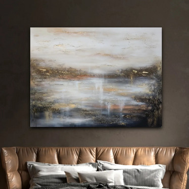 Abstrakti maalaus 'tunne hiljaisuus' 116*89cm