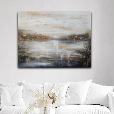 Abstrakti maalaus 'tunne hiljaisuus' 116*89cm