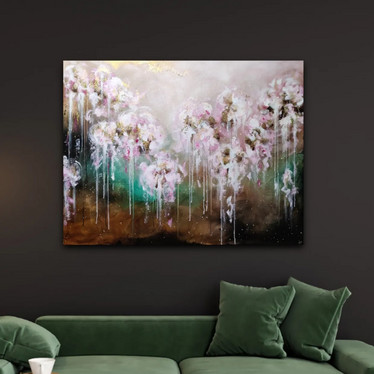 Taidemaalaus 'flower dreams' 116*89cm