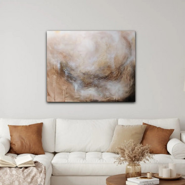 Abstrakti maalaus 'kultaisiin muistoihin' 100*81cm