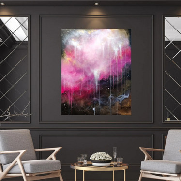 Abstrakti maalaus 'love is everywhere' 81*100cm