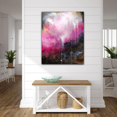 Abstrakti maalaus 'love is everywhere' 81*100cm