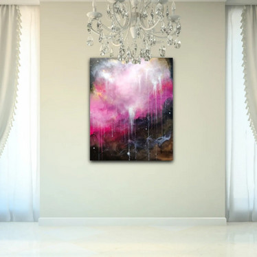Abstrakti maalaus 'love is everywhere' 81*100cm