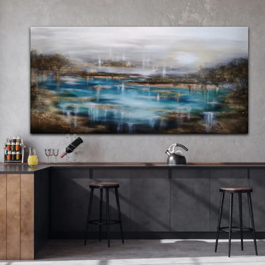 Uniikki taidemaalaus 'siellä jossain' 200*100cm