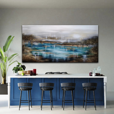 Uniikki taidemaalaus 'siellä jossain' 200*100cm