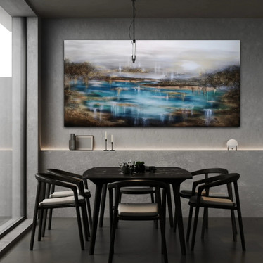 Uniikki taidemaalaus 'siellä jossain' 200*100cm