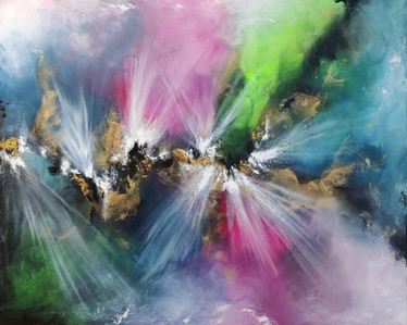 Abstrakti maalaus 'ansaitset loistaa' 81*100cm