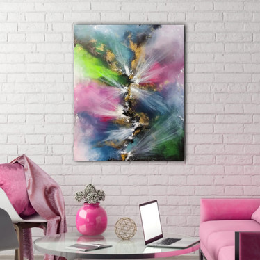 Abstrakti maalaus 'ansaitset loistaa' 81*100cm