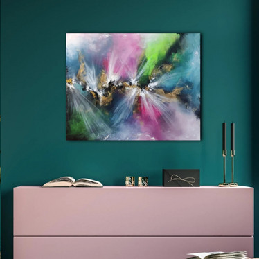 Abstrakti maalaus 'ansaitset loistaa' 81*100cm