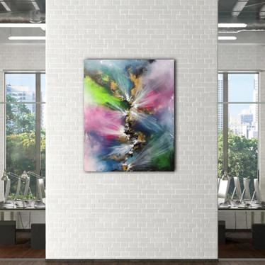 Abstrakti maalaus 'ansaitset loistaa' 81*100cm